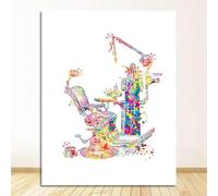 Yocheng Pintura en lienzo de anatomía,imagen de dentista,arte de pared médico,impresión de acuarela,decoración de pared clínica,equipo Dental,póster de dientes 60x90cm Sin Marco