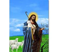 Yocheng Póster de la serie Creencias religiosas de Cristo,pintura de Jesús,arte de pared para cuarto de servicio,iglesia,decoración del hogar 21x30cm sin marco