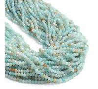 Yochus 90 cuentas de piedra natural Amazontie para pulsera, cuentas redondas sueltas de 4 mm para hacer joyas, manualidades, collares, aretes