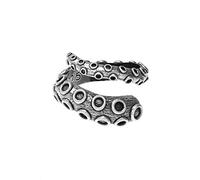 Yocoyee Anillo vintage de pulpo, punk, monstruo marino, calamar, kraken, tentáculos, anillo retro para mujeres y hombres, 1 unidad