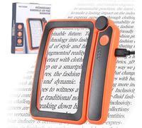 YOCTOSUN Lupa con luz para leer, recargable, con LED, para páginas, 5X, plegable, rectangular, de mano, para personas mayores, inspección de baja visión