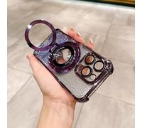 YODAOLI Airbag Anti-Fall for iPhone Case with Invisible Ring Stand, Airbag Phone Case, Four Corners Air Cushion Anti Drop Cell Phone Case for iPhone 15/14/13/12/11 ProMax (for iPhone 12,Purple A)