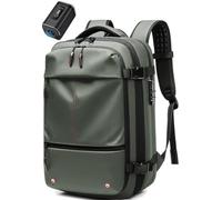 YODAOLI Easyvacpack Backpack for Airlines, Easy Vac Pack with a Vacuum Sealed Compartment (Verde - Con bomba de vacío)