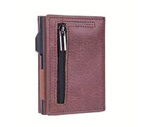 YODAOLI Side Push Auto Pop-Up Card Holder, 2023 New Wallet Credit Card Holder with RFID Blocking Card Case, Men Wallet Card Holder (Brown)