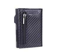 YODAOLI Side Push Auto Pop-Up Card Holder, 2023 New Wallet Credit Card Holder with RFID Blocking Card Case, Men Wallet Card Holder (Carbon Fiber Black)
