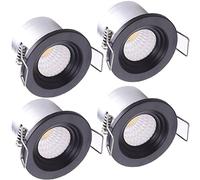 Yodave 4 Mini Spot Empotrables 3W Foco Spot COB Corte LED Blanco Cálido para Vitrina Station de Interiores