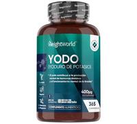 Yodo Suplemento 400 mcg - 365 Comprimidos de Yoduro de Potasio - El Yodo Contribuye a la Producción Normal de Tiroides - Suplemento para 1 Año Completo, Vegano, Sin Gluten y Sin OGM