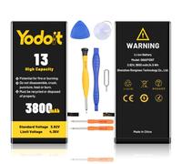 Yodoit Batería de para iPhone 13 batería de 3800mAh Repuesto de Alta Capacidad Mejorada de 0 ciclos para 13, Kits de Herramientas de reparación Completa Dentro