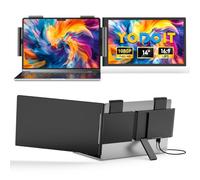 Yodoit Extensor Pantalla Portátil, Monitor de Viaje FHD de 14" 1920×1080 con Puerto USB Tipo C HDMI y Altavoces Integrados, Compatible con MacBook Laptop PC Xbpx PS4/5 Switch