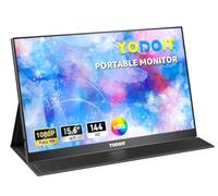 Yodoit Monitor portátil de 15,6 Pulgadas, 144 Hz, 1920 x 1080 FHD, Pantalla IPS con USB Tipo C, Altavoz Integrado, Pantalla para PC, portátil, Xbox, PS 3/4/5, Switch y TV