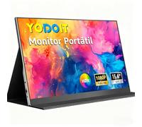 Yodoit Monitor Portátil Pantalla Portatil de 15,6 Pulgadas IPS 1080P FHD 100% sRGB USB Type-C de Computadora, Juego HDR con HDMI/USB C para MacBook PC Xbox PS4/5 Nintendo Switch Teléfono