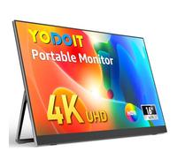 Yodoit Monitor Portátil para Laptop, 16" 4K UHD Pantalla IPS con Puerto USB Tipo C Altavoces Integrados y Cubierta Compatible con PC y Xbox Color Negro