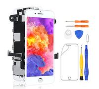 Yodoit Pantalla Completa para iPhone 8 Plus LCD Blanco, Ensamblaje de Reemplazo del Digitalizador con Piezas de Repuesto (cámara Frontal, Altavoz Auricular) + Herramienta (5,5 Pulgadas)