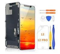 Yodoit Pantalla para iPhone 12/12 Pro COF LCD FHD Display y Digitalizador Reemplazo de Pantalla Táctil Vidrio con Herramientas 6,1 Pulgadas Negro