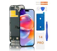 Yodoit Pantalla para iPhone 14 Pro COF FHD LCD Reemplazo Negro 6.1 Pulgadas Táctil Digitalizador de Vidrio con Kit de Herramientas de reparación, película Protectora