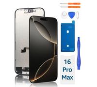 Yodoit Pantalla para iPhone 16 Pro MAX COF FHD LCD Reemplazo Negro 6.9 Pulgadas Táctil Digitalizador de Vidrio con Kit de Herramientas de reparación, película Protectora