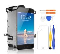 Yodoit Pantalla para iPhone 7 LCD 4.7" con botón de Inicio, cámara Frontal, Altavoz de oído, Cable Sensor y táctil digitalizador de Vidrio Kit