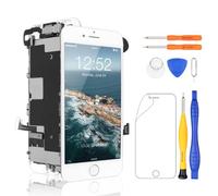 Yodoit Pantalla para iPhone 8, LCD Blanco con botón de Inicio, cámara Frontal 3D táctil con Kit de Herramientas de reparación, Compatible con Modelos A1863, A1905, A1906