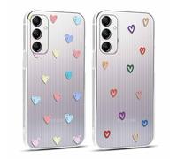 Yoedge 2 × Funda para Samsung Galaxy A14 5G Transparente 6,8", Carcasa para Teléfono Móvil con Love Lindo Dibujos Aesthetic Cover, Soft Cristal Caja de Silicona para Samsung A14 5G Case, Corazon