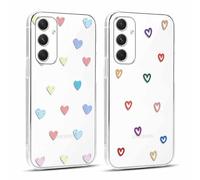 Yoedge 2 × Funda para Samsung Galaxy A54 5G Transparente 6,4", Carcasa para Teléfono Móvil con Love Lindo Dibujos Aesthetic Cover, Soft Cristal Caja de Silicona para Samsung A54 5G Case, Corazon