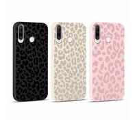 Yoedge 3 Piezas Funda para Huawei P30 Lite/P30 Lite New Edition 6,15", Ultra Delgado Flexible Suave TPU Silicona Carcasa con Aesthetic Leopardo Dibujos, Antigolpes Anti-arañazos Bumper Protectora Caso