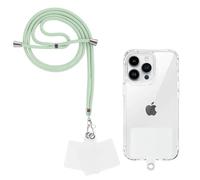 Yoedge Cordón Cuerda Universal Correa Colgante para movil con 2 Phone Lanyard Parcheas, Correas Ajustable Cuello Cadena de Nylon con Todos los teléfonos Inteligentes con Llaver,Matcha Verde