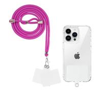 Yoedge Cordón Cuerda Universal Correa Colgante para movil con 2 phone lanyard Parcheas, Correas Ajustable Cuello Cadena de Nylon con Todos los teléfonos Inteligentes con Llaver,Morado oscuro