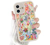 Yoedge Flore Funda para iPhone 17 Verano, Aesthetic Lindo Colores Flower Dibujos Cover para Mujer Niñas, Silicona Carcasa Antigolpes Anti-arañazos Cámara Protector Case para iPhone 17 6,3"
