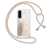 Yoedge Funda con Cuerda para Samsung Galaxy A57 5G 6,7", Transparente Carcasa Aesthetic Dibujos Marmol Case con Correa Colgante Collar Cuello, Silicona TPU + PC Antichoque Cover per Samsung A57,03