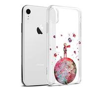 Yoedge Funda iPhone XR Ultra Slim Cárcasa Silicona Transparente con Dibujos Animados Diseño Patrón [El Principito] Resistente Bumper Case Cover para iPhone XR Smartphone (Rojo)