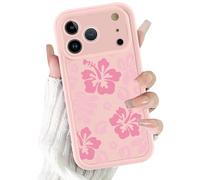 Yoedge Funda para iPhone 17 Pro Flore, Silicona Carcasa con Aesthetic Lindo Rosa Flower Dibujos Cover para Mujer Niñas, Antigolpes Anti-arañazos Cámara Bumper Protector Case para iPhone 17Pro 6,3"