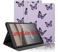 Yoedge Funda para Samsung Galaxy Tab A8 10,5 Pulgada 2021 SM-X200/ X205/ X207, Ultra Slim PU Cuero Flip Delgada Protectora Carcasa con Función de Soporte Smart Folio Tablet Cover, Mariposa
