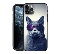 Yoedge Funda para Xiaomi Mi 11 Lite 6,55", Ultra Slim Cárcasa Silicona Negro con Dibujos Animados Diseño Patrón Antigolpes Grados Resistente Case Cover para Xiaomi 11 Lite, Gato 2