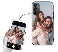 Yoedge Funda Personalizada para Samsung Galaxy A15 4G/5G 6,5", Carcasa Personalizable con Foto Imagen o Texto Letras Gel por Encargo Personalizado Custom para Samsung A15 Case Negro Cover