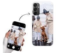 Yoedge Funda Personalizada para Samsung Galaxy A15 4G/5G 6,5", Carcasa Personalizable con Foto Imagen o Texto Letras Gel por Encargo Personalizado Custom para Samsung A15 Case Blanco Cover