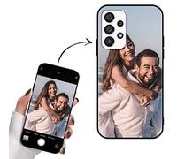 Yoedge Funda Personalizada para Samsung Galaxy A33 5G 6,4", Carcasa Personalizable con Foto Imagen o Texto Letras Gel por Encargo Personalizado Custom para Samsung A33 5G Case Negro Cover