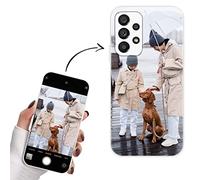 Yoedge Funda Personalizada para Samsung Galaxy A53 5G 6,5", Carcasa Personalizable con Foto Imagen o Texto Letras Gel por Encargo Personalizado Custom para Samsung A53 5G Case Blanco Cover