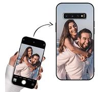 Yoedge Funda Personalizada para Samsung Galaxy S10 Plus 6,4", Carcasa Personalizable con Foto Imagen o Texto Letras Gel por Encargo Personalizado Custom para Samsung S10 Plus Case Negro Cover