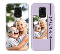 Yoedge Funda Personalizada para Xiaomi Redmi Note 9 Pro/Note 9S 4G/Note 9 Pro MAX 6,67",TPU Carcasa Personalizable con Imagen Foto Texto Custom,Antigolpes Encargo Case Personalizado,Hierba Morada