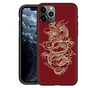 Yoedge Negro Custodia para Huawei P20 Lite 2018/ Nova 3e 5.84″ Dibujos Animados Carcasa de Silicona Case Protectora de TPU Suave Protección Cover para HuaweiP20Lite Teléfono Fundas,Dragón Dorado