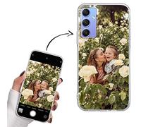 Yoedge Transparente Funda Personalizada para Samsung Galaxy A34 5G 6,5", Carcasa Personalizable con Foto Imagen o Texto Letras Gel por Encargo Personalizado Custom para Samsung A34 5G Case Cover