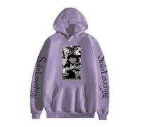 Yoedoa Sudadera con Capucha Solo-Leveling Anime, Sudadera con Capucha, Estampado De Personaje De Dibujos Animados (Purple,XXL)