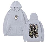 Yoedoa Sudadera con Capucha Unisex con Estampado Anime Sakamoto Days, Estilo Jersey, Corte Holgado, Estilo Harajuku (Grey,XXL)