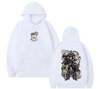 Yoedoa Sudadera con Capucha Unisex con Estampado Anime Sakamoto Days, Estilo Jersey, Corte Holgado, Estilo Harajuku (White,XXL)