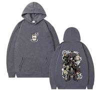 Yoedoa Sudadera con Capucha Unisex con Estampado Anime Sakamoto Days, Estilo Jersey, Corte Holgado, Estilo Harajuku (Dark Grey,XXL)