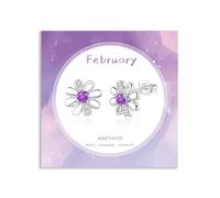 YOEE Pendientes de tuerca para mujer, chapados en plata de ley, con diseño de margaritas en naranja, morado, amarillo, azul, rosa, verde, regalo de joyería para mamá, hermana, novia, Circonita cúbica