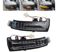 Yoegerery 1 Par Luces de giro indicadoras intermitentes dinámicas para B-enz W204 W176 W212 CLA A B C E S GLA GLK CLS Clase W246 C117 X156 X204 W221 W218 (OM-Transparent)