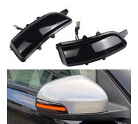 Yoegerery 1 Par Luces de giro indicadoras intermitentes dinámicas para Volvo C30 S80 2007-2013 S40 V50 2007-2012 S60 C70 V40 V70 (Negro)