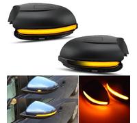 Yoegerery 1 Par Luces de giro indicadoras intermitentes dinámicas para VW Golf 6 MK6 Golf G-TI 6 R20 para T-ouran 2011-2015 (Negro, sin agujeros)