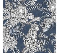 YöL Papel pintado Mamboa Darcy James Jaguar Jungle Tropical Blue